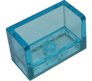 LEGO Bleu clair transparent Panneau 1 x 2 x 1 avec fermé Coins (23969 / 35391)