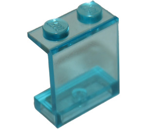 LEGO Transparentes Hellblau Panel 1 x 2 x 2 ohne seitliche Stützen, solide Bolzen (4864)