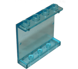 LEGO Transparant Lichtblauw Paneel 1 x 4 x 3 zonder zijsteunen, holle noppen (4215 / 30007)