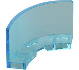 LEGO Transparent Light Blue Panel 3 x 3 x 2 Round Corner (3535)