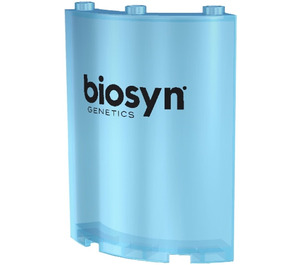 LEGO Transparent Light Blue Panel 4 x 4 x 6 Curved with ‘biosyn GENETICS’