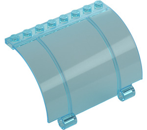 LEGO Bleu Clair Transparent Panneau 5 x 8 x 3.3 Incurvé avec Essieu des trous (76798)