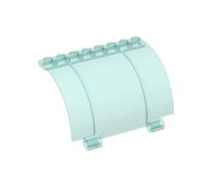 LEGO Transparent Light Blue Panel 5 x 8 x 3.3 Curved with Axle Holes (76798)