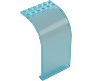 LEGO Transparent Light Blue Panel 6 x 6 x 9 Curved (2572)