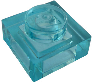 LEGO Bleu clair transparent assiette 1 x 1 (3024 / 30008)