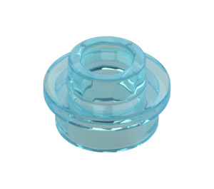 LEGO Transparent Light Blue Plate 1 x 1 Round with Open Stud (28626 / 85861)