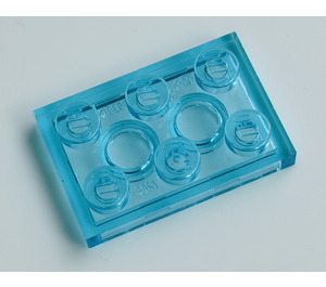 LEGO Transparent Light Blue Plate 2 x 3 (3021)