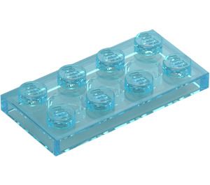 LEGO Transparent Light Blue Plate 2 x 4 (3020)