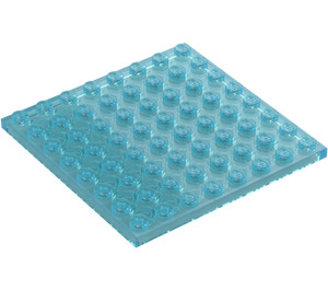 LEGO Bleu Clair Transparent assiette 8 x 8 (41539 / 42534)