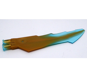 LEGO Transparent Light Blue Propeller Weapon Blade with Marbled Pearl Gold (79895)