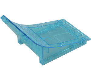 LEGO Transparent Light Blue Ramp Section - Upwards (77822)