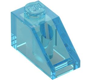 LEGO Transparent Light Blue Slope 1 x 2 (45°) (3040 / 6270)