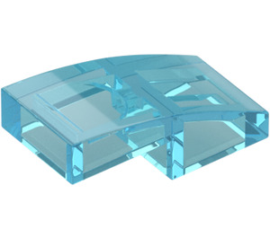 LEGO Transparent Light Blue Slope 1 x 2 Curved (3593 / 11477)