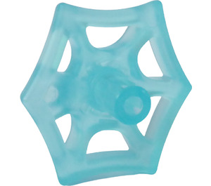 LEGO Transparent Light Blue Spider Web Small with two Bars