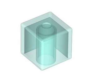 LEGO Transparent Light Blue Square Minifigure Head (19729 / 25194)