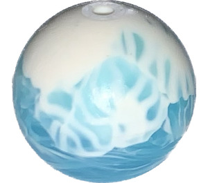 LEGO Transparent Light Blue Technic Bionicle Ball 16.5 mm with Marbled White (15365 / 54821)