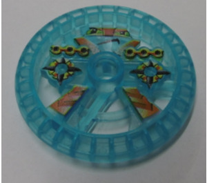 LEGO Transparent Light Blue Technic Disk 5 x 5 with Blazooka (32303)