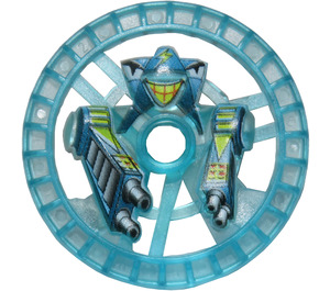 LEGO Transparent Light Blue Technic Disk 5 x 5 with Crab (32359)