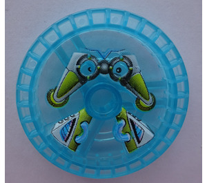 LEGO Transparent Light Blue Technic Disk 5 x 5 with Crab with Spying Glasses (32351)