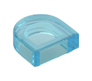 LEGO Transparent Light Blue Tile 1 x 1 Half Oval (24246 / 35399)