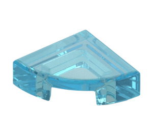 LEGO Transparente celeste Plana 1 x 1 Cuarto Círculo (25269 / 84411)