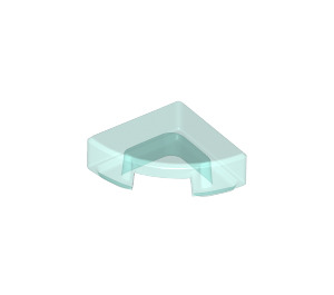 LEGO Bleu clair transparent Tuile 1 x 1 Trimestre Cercle (25269 / 84411)