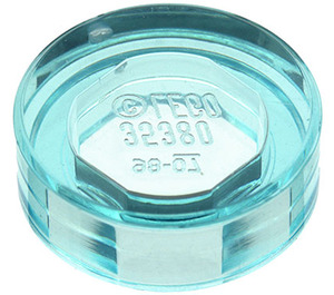 LEGO Transparente celeste Plana 1 x 1 Circular (35381 / 98138)