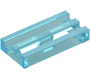 LEGO Transparentes Hellblau Fliese 1 x 2 Gitter (mit Unterrohr) (2412 / 30244)