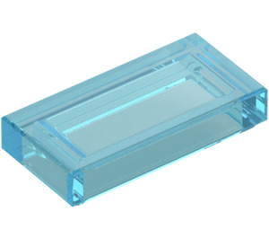 LEGO Transparentes Hellblau Fliese 1 x 2 mit Nut (3069 / 30070)