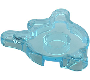 LEGO Transparente celeste Plana 2 x 2 Circular Splat (80677)