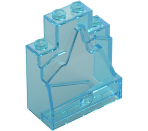 LEGO Transparentní světle modrá Zeď 2 x 4 x 4 Iceberg (3161)