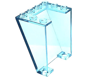 LEGO Bleu Clair Transparent Pare-brise 3 x 4 x 4 Inversé avec bords supérieurs carrés  (4872)