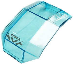 LEGO Transparent Light Blue Windscreen 4 x 4 x 4.3 with Handle with 'SURGE', Chevron Sticker (11289)