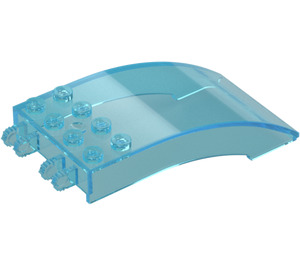 LEGO Transparent Light Blue Windscreen 4 x 8 x 2 Curved Hinge (46413 / 50339)