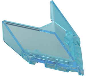 LEGO Transparentes Hellblau Windschutzscheibe 6 x 4 x 1.3 mit Punkt (22483 / 35372)