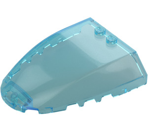 LEGO Transparentes Hellblau Windschutzscheibe 6 x 7 x 1.3 Gebogen (80222)