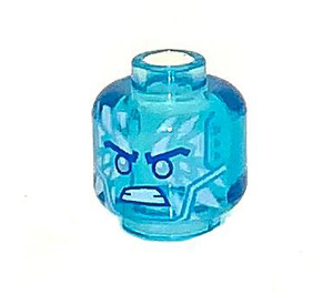 LEGO Transparentes Hellblau Zane Crystalized Kopf (Vertiefte feste Noppen) (1091 / 3626)