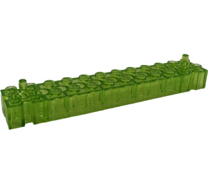 LEGO Transparent Light Bright Green Brick 2 x 12 with Grooves and Peg at Each End (47118 / 47855)