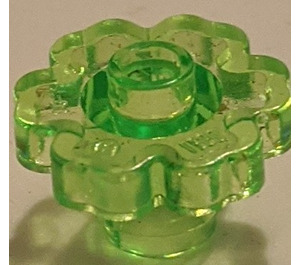 LEGO Transparent Light Green Flower 2 x 2 with Open Stud (4728 / 30657)