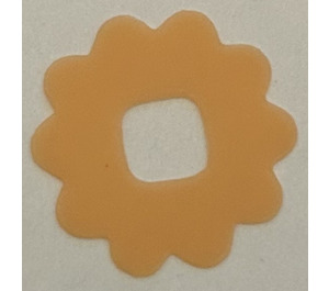 LEGO Transparent Light Orange Clikits Film Flower with 10 Petals 3 x 3