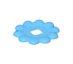 LEGO Transparent Light Royal Blue Clikits Flower with 10 Petals 4 x 4 (48174)