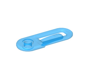 LEGO Transparent Light Royal Blue Paper Clip - Clikits with 1 Hole (48200)