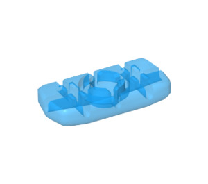 LEGO Transparent Light Royal Blue Rectangular Clikits Icon with Hole 1 x 3 (51036)
