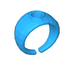 LEGO Transparent Light Royal Blue Ring Ø14,7 - Polished (51686)