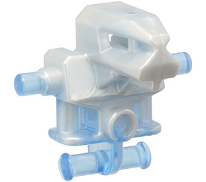 LEGO Transparentes Mittelblau Bad Roboter mit Marbled Pearl Light Grau (53988 / 55315)
