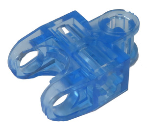 LEGO Transparent Medium Blue Ball Connector with Perpendicular Axleholes and Vents and Side Slots (32174)