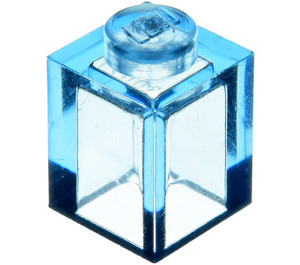 LEGO Bleu moyen transparent Brique 1 x 1 (3005 / 30071)