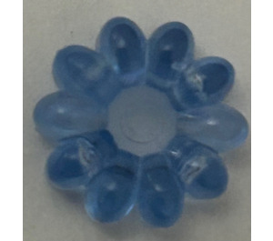 LEGO Transparent Medium Blue Clikits Flower Icon - 10 Petals (45457)