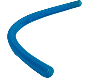 LEGO Transparent Medium Blue Corrugated Hose 24.8 cm (31 Studs) (22678)