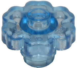 LEGO Transparent Medium Blue Flower 2 x 2 with Open Stud (4728 / 30657)